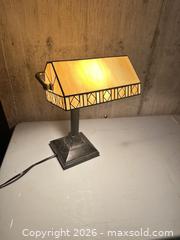 MaxSold Auction: Modern Amber Glass Table Lamp with Bronze Base - Calgary (Alberta, Canada) SELLER MANAGED Moving Online Auction - Varsville Place Northwest