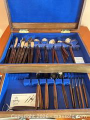 MaxSold Auction: Märtha Scandinavian Mid-Century Flatware Set with Wooden Case - Calgary (Alberta, Canada) SELLER MANAGED Moving Online Auction - Varsville Place Northwest