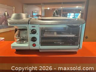 MaxSold Auction: Nostalgia 3-in-1 Breakfast Station Aqua/Teal BST3AQ - Calgary (Alberta, Canada) SELLER MANAGED Moving Online Auction - Varsville Place Northwest