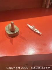 MaxSold Auction: Pair of Small Folk/Indigenous Bone & Stone Figurines - Calgary (Alberta, Canada) SELLER MANAGED Moving Online Auction - Varsville Place Nw