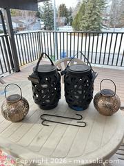 MaxSold Auction: Set of 4 Solar Hanging Decorative Globe Lanterns - Calgary (Alberta, Canada) SELLER MANAGED Moving Online Auction - Varsville Place Northwest