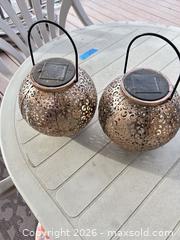 MaxSold Auction: Set of 4 Solar Hanging Decorative Globe Lanterns - Calgary (Alberta, Canada) SELLER MANAGED Moving Online Auction - Varsville Place Northwest