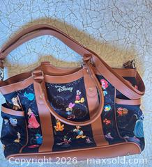 MaxSold Auction: Small Dark Brown Wood Jewelry Box with Drawers and Side Doors and Disney bag  - Calgary (Alberta, Canada) SELLER MANAGED Moving Online Auction - Varsville Place Northwest