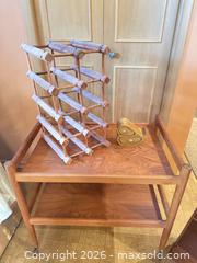 MaxSold Auction: Solid Wood Lot: Bar Cart, Wine Rack, Jewelry Box & Small Bookshelf - Calgary (Alberta, Canada) SELLER MANAGED Moving Online Auction - Varsville Place Nw