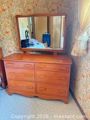 MaxSold Auction: Solid Wood Traditional Dresser with Attached Mirror - Calgary (Alberta, Canada) SELLER MANAGED Moving Online Auction - Varsville Place Northwest