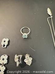 MaxSold Auction: Sterling Silver & Amber Jewelry Set — Necklace, Earrings, Bracelet, Ring - Calgary (Alberta, Canada) SELLER MANAGED Moving Online Auction - Varsville Place Nw