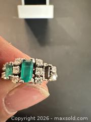 MaxSold Auction: Thomas Sabo 18 K White Gold Ring with Rectangular Emeralds - Calgary (Alberta, Canada) SELLER MANAGED Moving Online Auction - Varsville Place Nw