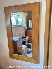 MaxSold Auction: Vertical Solid Wood Wall Mirror - Light Brown Oak - Calgary (Alberta, Canada) SELLER MANAGED Moving Online Auction - Varsville Place Northwest