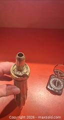 MaxSold Auction: Victorian-Style Brass/Copper Pocket Compass & Powder Flask - Calgary (Alberta, Canada) SELLER MANAGED Moving Online Auction - Varsville Place Nw