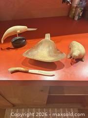 MaxSold Auction: Vintage Inuit Bone/Antler Carved Walrus & Narwhal Figurines, Lot of 4+ - Calgary (Alberta, Canada) SELLER MANAGED Moving Online Auction - Varsville Place Nw