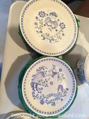MaxSold Auction: Vintage Porcelain Dinnerware Set - Red & Blue Patterns - Calgary (Alberta, Canada) SELLER MANAGED Moving Online Auction - Varsville Place Nw
