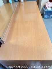 MaxSold Auction: Vintage Solid Wood Light Blonde Dresser with Mirror - Calgary (Alberta, Canada) SELLER MANAGED Moving Online Auction - Varsville Place Northwest