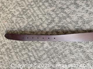 MaxSold Auction: Mountain Warehouse Brown Genuine Leather Belt, Large - Mississippi Mills (Ontario, Canada) SELLER MANAGED Downsizing Online Auction - Rae Road