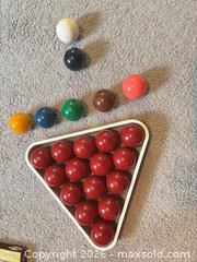 MaxSold Auction: Professional Phenolic Resin Snooker Balls Set, Standard Size - Mississippi Mills (Ontario, Canada) SELLER MANAGED Downsizing Online Auction - Rae Road