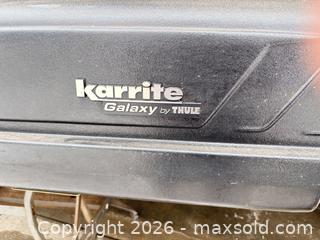 MaxSold Auction: Thule Galaxy (Karrite) Roof Cargo Box - Black - Mississippi Mills (Ontario, Canada) SELLER MANAGED Downsizing Online Auction - Rae Road