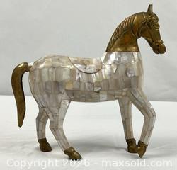 MaxSold Auction: Brass and Mother of Pearl Horse Figurine - Campbell (California, USA) PARTNER MANAGED Estate Sale Online Auction - Dell Avenue