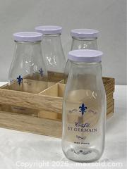 MaxSold Auction: Cafe St. Germain Paris Milk Bottles in a Crate - Campbell (California, USA) PARTNER MANAGED Estate Sale Online Auction - Dell Avenue