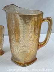 MaxSold Auction: Carnival Glass Botanical Beverage Set - Campbell (California, USA) PARTNER MANAGED Estate Sale Online Auction - Dell Avenue