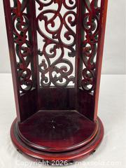 MaxSold Auction: Carved Wood Asian Style Stand for Vase - Campbell (California, USA) PARTNER MANAGED Estate Sale Online Auction - Dell Avenue