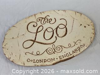 MaxSold Auction: Hand Cast Vintage Style Sign “The Loo” - Campbell (California, USA) PARTNER MANAGED Estate Sale Online Auction - Dell Avenue