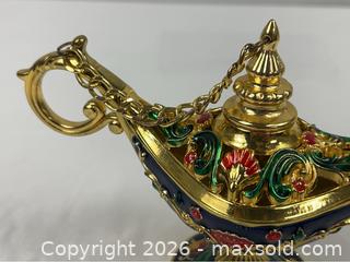 MaxSold Auction: Jewel-Toned Aladdin Lamp Trinket Box - Campbell (California, USA) PARTNER MANAGED Estate Sale Online Auction - Dell Avenue