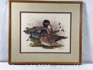MaxSold Auction: Limited Edition Print of Green-Winged Teal Ducks by Marilyn Zarzana Dixon - Campbell (California, USA) PARTNER MANAGED Estate Sale Online Auction - Dell Avenue