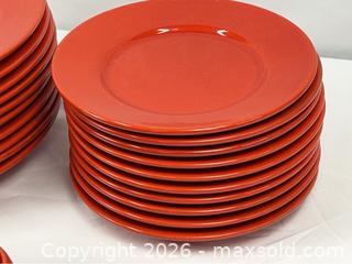 MaxSold Auction: Lot of Bright Red Dinnerware from Spain - Campbell (California, USA) PARTNER MANAGED Estate Sale Online Auction - Dell Avenue