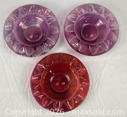 MaxSold Auction: Vintage MCM Amethyst and Cranberry Glass Ashtrays - Campbell (California, USA) PARTNER MANAGED Estate Sale Online Auction - Dell Avenue