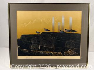 MaxSold Auction: Woodblock Print “The Watchers” Signed - Campbell (California, USA) PARTNER MANAGED Estate Sale Online Auction - Dell Avenue