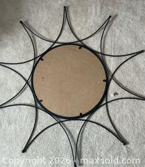 MaxSold Auction:  Atomic Style Round Black Metal Wall Mirror - Toronto (Ontario, Canada) SELLER MANAGED Estate Sale Online Auction - Magnetic Drive