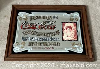 MaxSold Auction: Vintage Coca Cola 5c  "Relieves Fatigue" Framed Advertising Mirror  - Toronto (Ontario, Canada) SELLER MANAGED Estate Sale Online Auction - Magnetic Drive