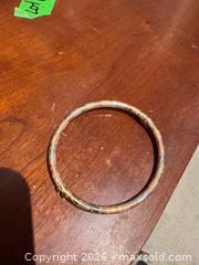 MaxSold Auction: 10K Gold Bangle Bracelet with Hinged Snap Clasp A - Toronto (Ontario, Canada) Downsizing Online Auction - Blantyre Avenue