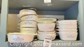MaxSold Auction: CorningWare Blue Floral Cornflower-Style Glass Bakeware Set B - Toronto (Ontario, Canada) Downsizing Online Auction - Blantyre Avenue