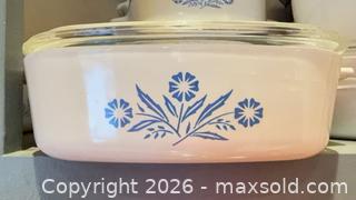 MaxSold Auction: CorningWare Blue Floral Cornflower-Style Glass Bakeware Set B - Toronto (Ontario, Canada) Downsizing Online Auction - Blantyre Avenue