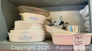 MaxSold Auction: CorningWare Cornflower White & Blue B - Toronto (Ontario, Canada) Downsizing Online Auction - Blantyre Avenue