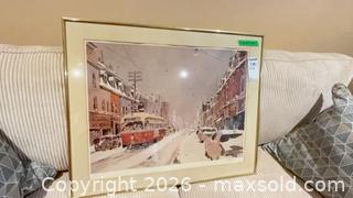 MaxSold Auction: Limited Edition Framed Print - Street Trolley Scene B - Toronto (Ontario, Canada) Downsizing Online Auction - Blantyre Avenue