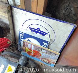 MaxSold Auction: Lionel / Public Telephone Metal Sign, Tinplate B - Toronto (Ontario, Canada) Downsizing Online Auction - Blantyre Avenue