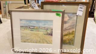 MaxSold Auction: Original Watercolor Landscape Painting, Signed S. Deaville / G. Naude B - Toronto (Ontario, Canada) Downsizing Online Auction - Blantyre Avenue
