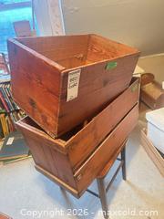 MaxSold Auction: Pair of Rustic Wooden Crates B - Toronto (Ontario, Canada) Downsizing Online Auction - Blantyre Avenue