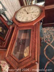 MaxSold Auction: Seth Thomas Oak Station/Schoolhouse Wall Clock B - Toronto (Ontario, Canada) Downsizing Online Auction - Blantyre Avenue