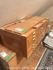 MaxSold Auction: Vintage Solid Wood 18-Drawer Card Catalog Cabinet C - Toronto (Ontario, Canada) Downsizing Online Auction - Blantyre Avenue