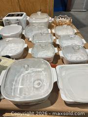 MaxSold Auction: CorningWare Vegetable Print Casserole & Baking Dish Set (8–12 pcs) - Round Rock (Texas, USA) SELLER MANAGED Estate Sale Online Auction - Gattis School Road