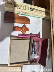 MaxSold Auction: Lot: Costume Jewelry, Jewelry Boxes, Pink Glass Lamp, Boxed Telescope - Round Rock (Texas, USA) SELLER MANAGED Estate Sale Online Auction - Gattis School Road