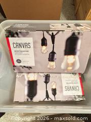 MaxSold Auction: Canvas 30 ft 15-Light Black String Lights, 2 Boxes - Toronto (Ontario, Canada) SELLER MANAGED Downsizing Online Auction - Joicey Boulevard