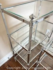MaxSold Auction: Chrome and Glass Etagere Display Shelf - Toronto (Ontario, Canada) SELLER MANAGED Downsizing Online Auction - Joicey Blvd 