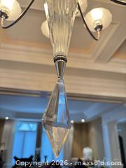 MaxSold Auction: Modern Polished Chrome Crystal 6-Light Chandelier - Toronto (Ontario, Canada) SELLER MANAGED Downsizing Online Auction - Joicey Boulevard