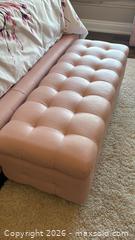 MaxSold Auction: Pink Faux Leather Tufted Storage Bench  - Toronto (Ontario, Canada) SELLER MANAGED Downsizing Online Auction - Joicey Boulevard
