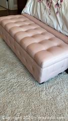 MaxSold Auction: Pink Faux Leather Tufted Storage Bench  - Toronto (Ontario, Canada) SELLER MANAGED Downsizing Online Auction - Joicey Boulevard