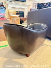 MaxSold Auction: Small Faux Leather Dog Sofa with Paw-Print Cushions - Toronto (Ontario, Canada) SELLER MANAGED Downsizing Online Auction - Joicey Boulevard