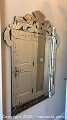 MaxSold Auction: Venetian Etched Glass Wall Mirror - Toronto (Ontario, Canada) SELLER MANAGED Downsizing Online Auction - Joicey Blvd 
